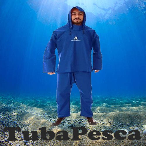 Capa e jardineira Pesca Azul e Verde