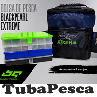 Bolsa Mochila De Pesca E Acompanha Estojo De Isca Artificial - Black Pearl