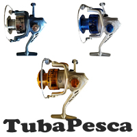 Molinete de Pesca Ocean King AB 3 Rolamentos Azul 1000 2000 3000 4000