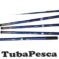 VARA DE PESCA - TELESCOPICA - 4,20 MT - 9 GOMOS - DOURADA